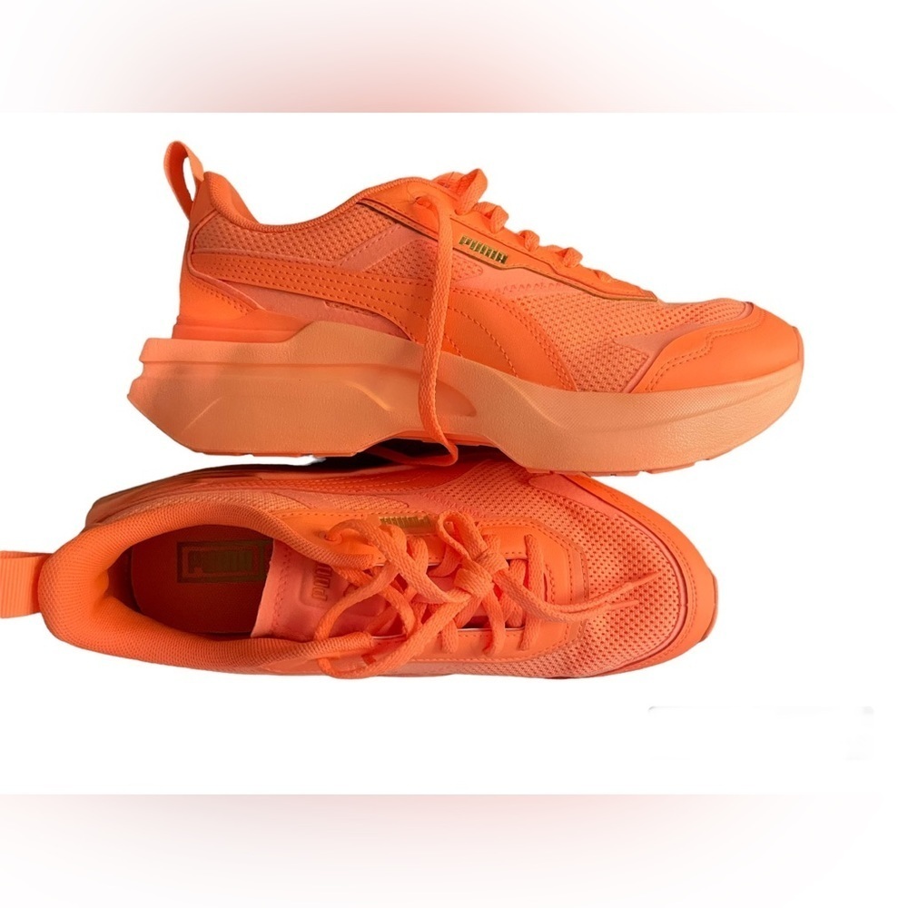 Puma Kosmo Rider Sorbet Platform Womens Orange Sneakers Casual Shoes 3…